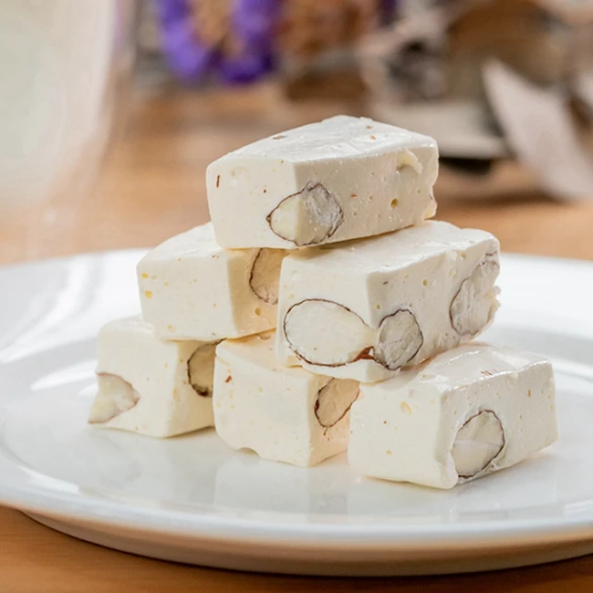 Manufacturer Bar Gummy Chewy Milk Snack Mandorlato Honey Nut Nougat Candy