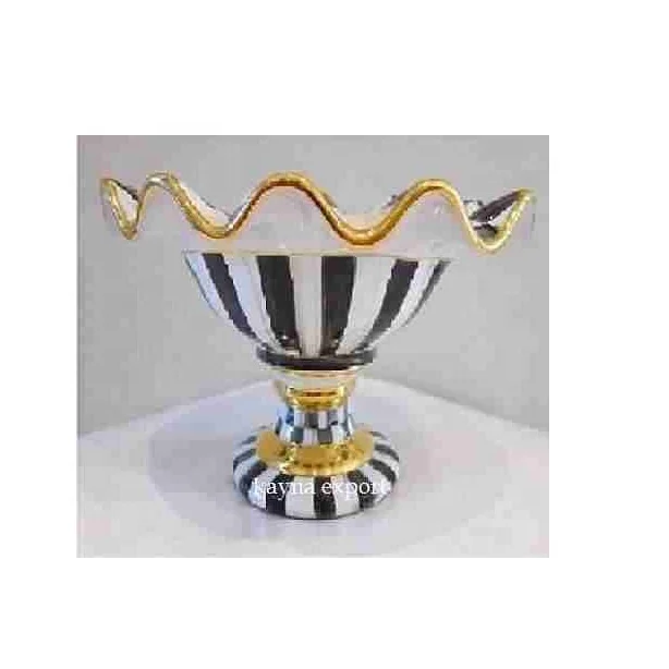 Most selling Designer handicraft metal decorative hand painted  fruit bowl wholesale manufacture bowl supplier