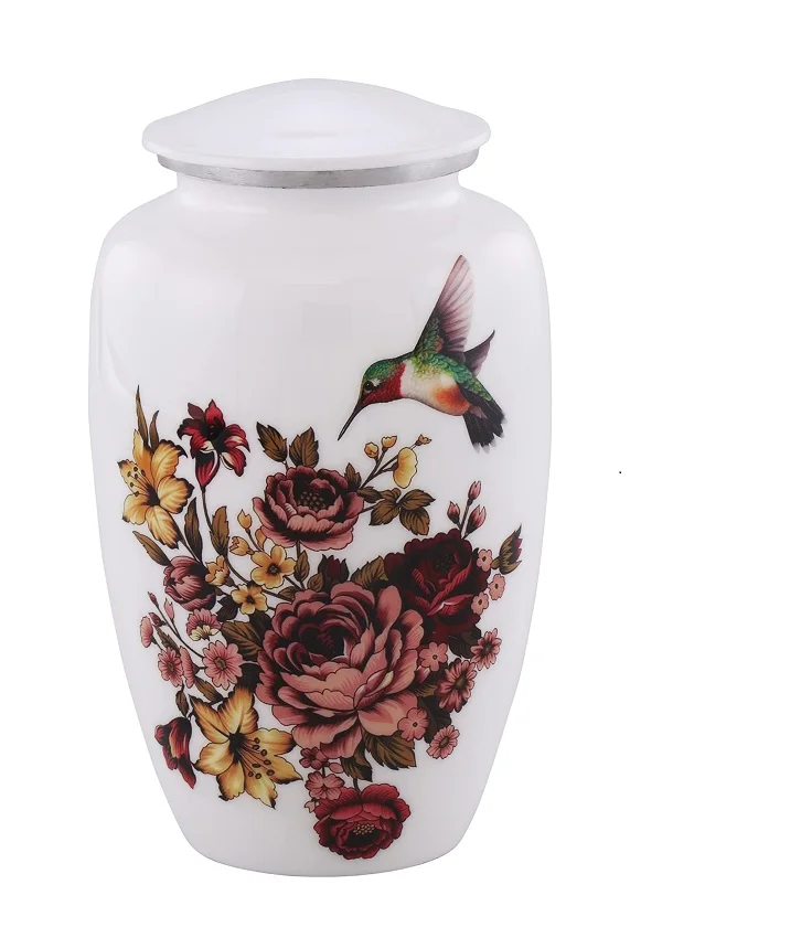 Hand Printed Fine Enamel on Beautifully Hand Crafted Cremation Urns for Human Ashes Urn For Adult Ash by Urns Manufacturers