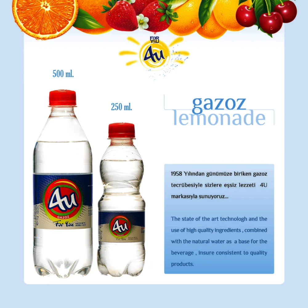 Gazeuse Lemonade ароматные сверкающие напитки свежие газированные безалкогольные в бутылках халяльный холодный напиток