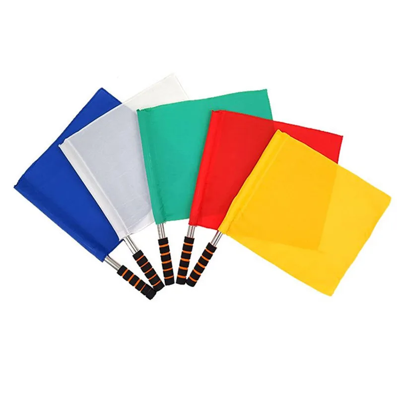 The manufacturer supplies football training, football starting flags, signal flags, command flags for game referees, and borderl