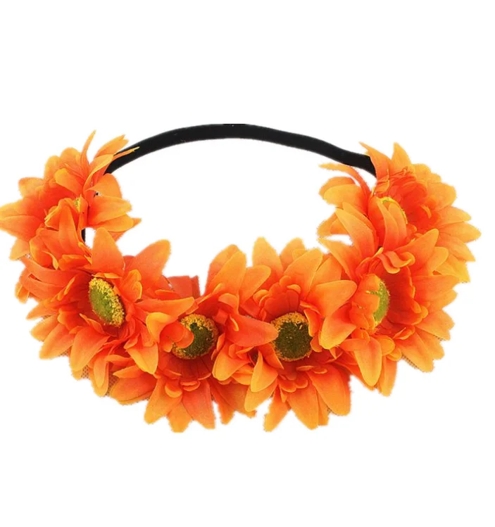 2024 Novelties Sunflower crown Boho crown Sunflower headband Flower Hair Accessory for girls women