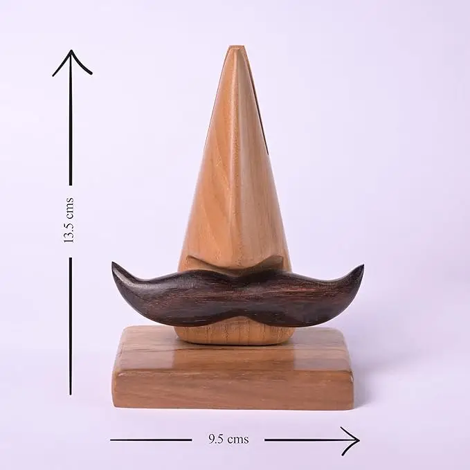 Rosewood Wood Brown Handcrafted Nose Shaped Goggle Spectacle/Eyeglass Glasses Eyeglass Holder with Stand