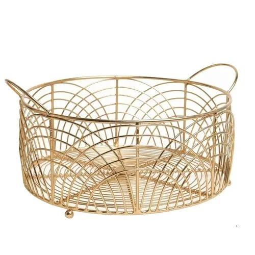 Multipurpose New Metal Wire Storage Basket Handmade Metal Wire Fruits Storage Basket For Kitchen Table Top.
