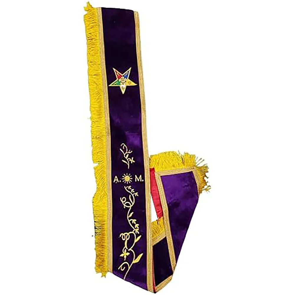 Masonic Regalia Freemason Oes Worthy Matron Order of Eastern Star OES complete Sash AM Sash or Pm Sash