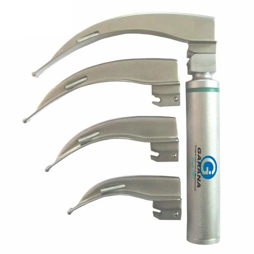 Laryngoscope Set Macintosh 4 Blades  & 1 Handle in Plastic Box