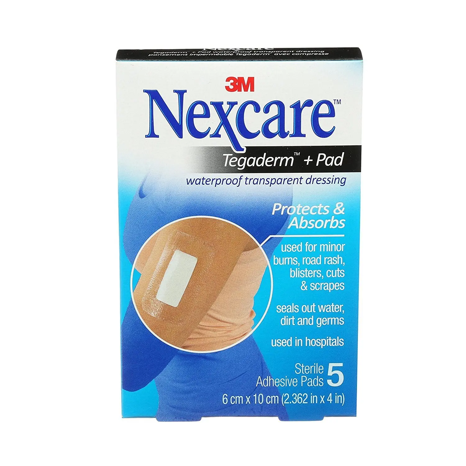 3M Health Care Nex.care H3584 Absolute Premium Adhesive Pads, Waterproof, Ideal for protection of wounds
