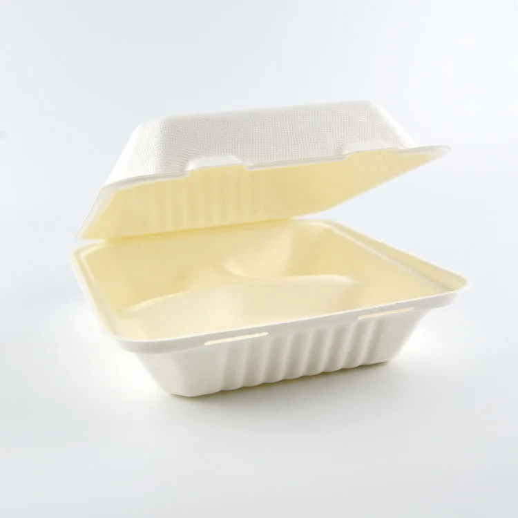 Clamshell Disposable Lunch Box For Catering Eco Friendly Food Containers