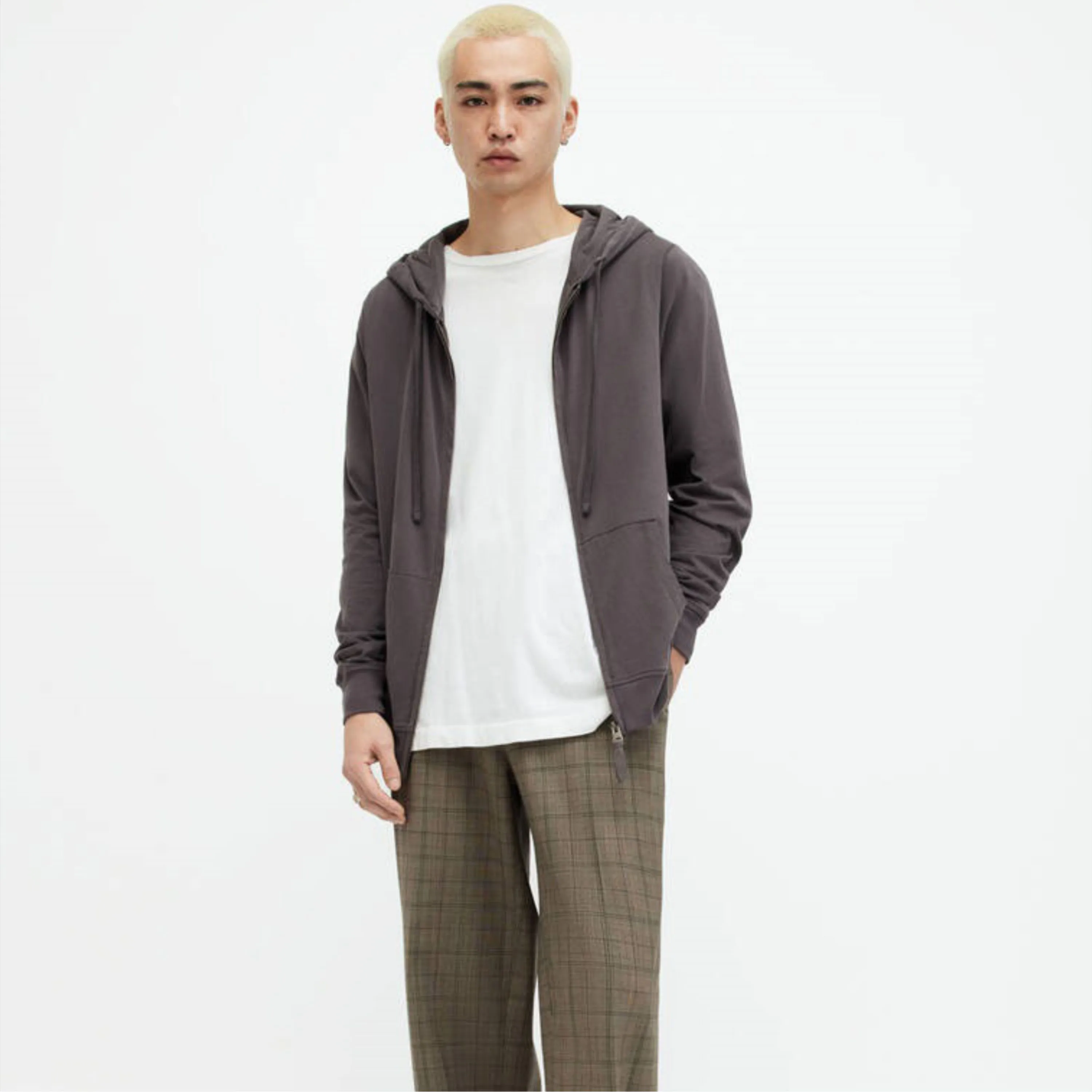 Streetwear 100% Cotton Zipup Heavyweight Double Zip Hoodie Oversized Zipper Hoodies Zip Ups Custom boxy Zip Up Hoodie