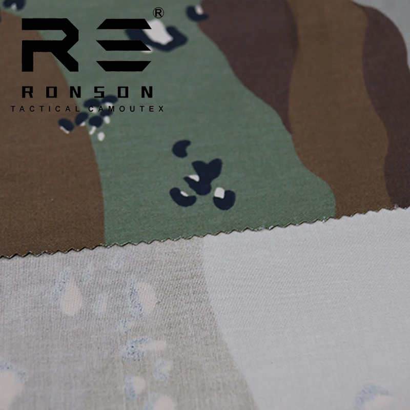 NC Iraq Six Color Desert Camouflage Printed Tactical Nylon Cotton Camouflage Tactical Fabric