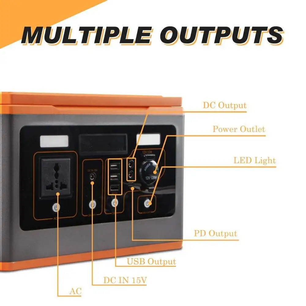 Iparwa Hot Sale Portable Power Station 600w 500W 1000W 2000w Rechargeable Lithium Ion Battery Portable Solar Panel Lifepo4 MPPT