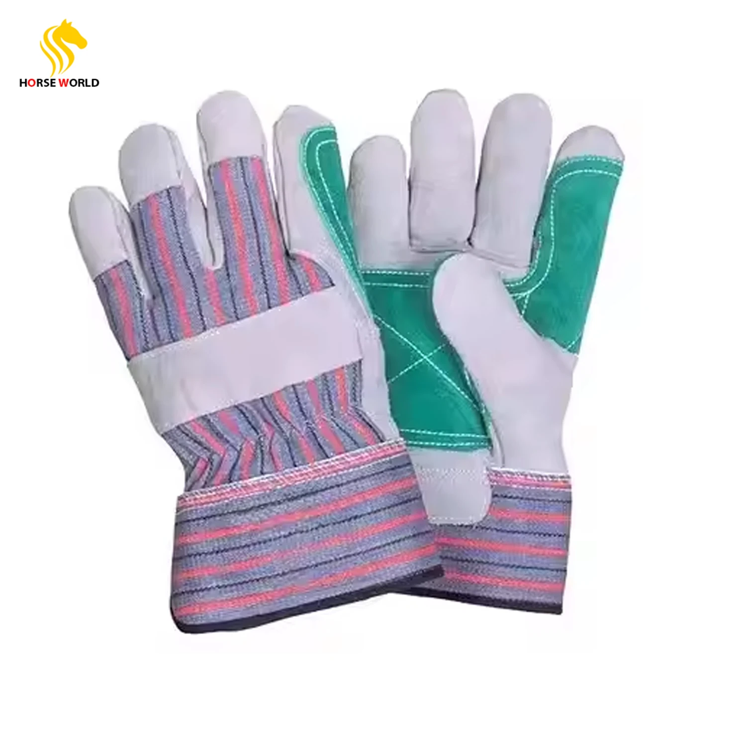 Hot sale Personal Protective Equipment cow split leather safety 707 working gloves Leather gloves from Pakistan