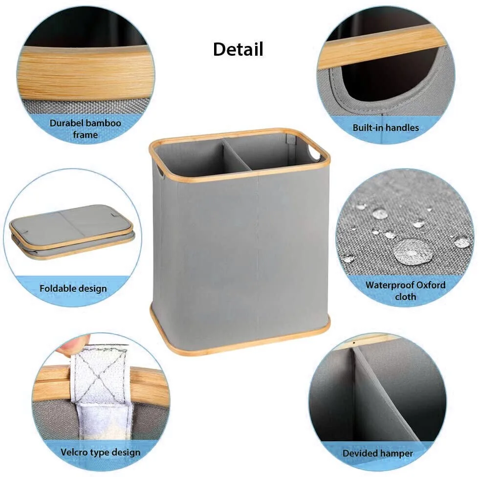 laundry hampers custom logo laundry basket bamboo 2022 hot sell bamboo laundry basket