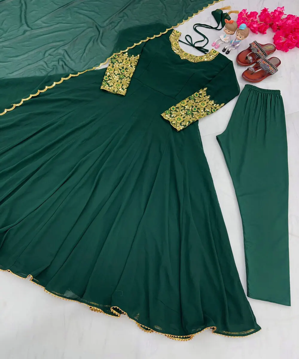 Stunning Reception Wear Net Top Sharara Set with Glamorous Hand Work and Floral Embellishments Elegant Dressing