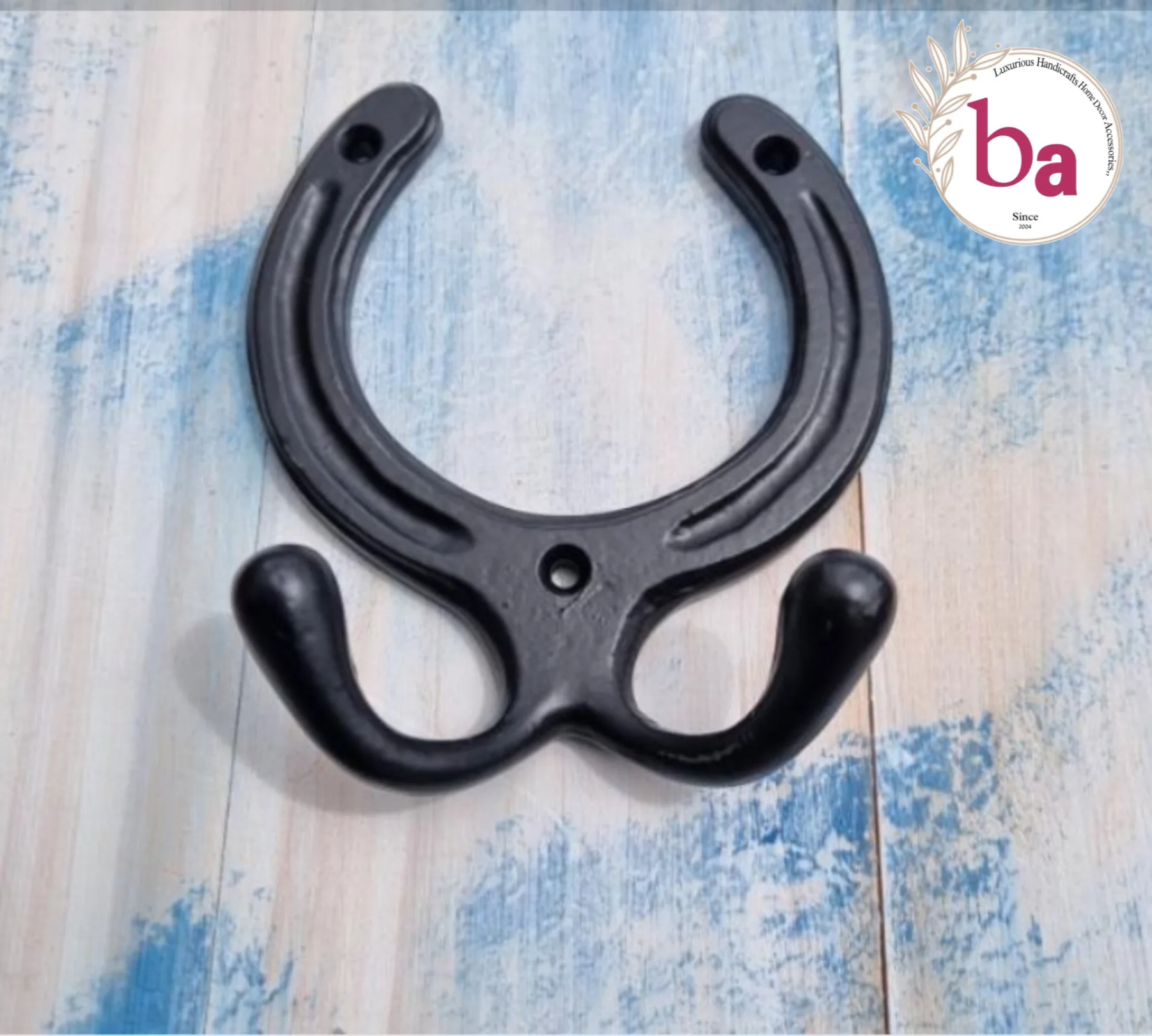 Hot Sale Handcrafted wall Coat hooks black Horseshoe Wall Coat Hooks cast iron hooks [CIH 101]
