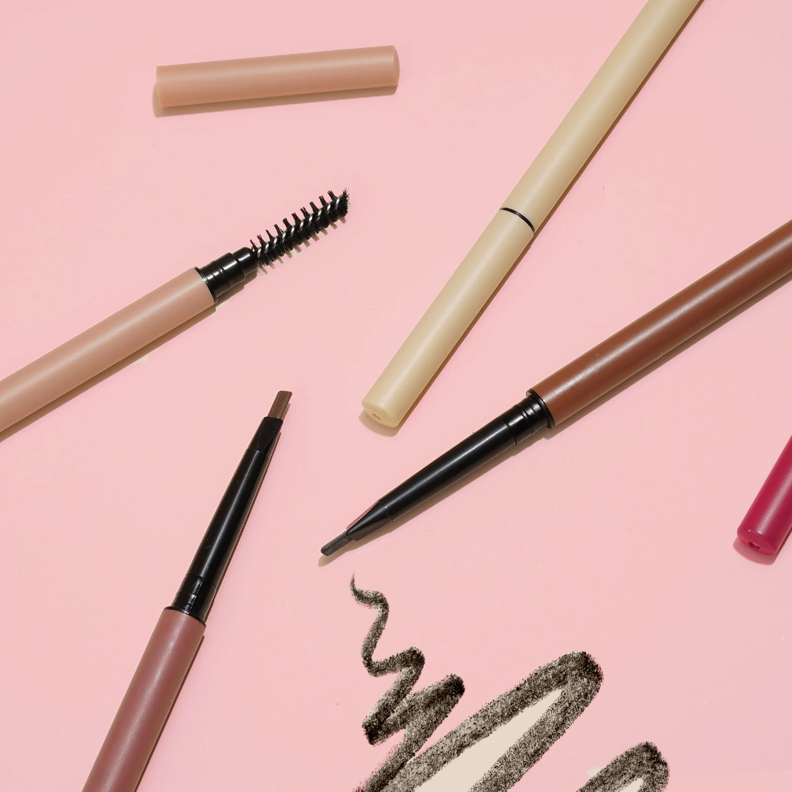 Private Label Micro Brow pencil waterproof dual sided prcise liquid brow tatoo pen highlighter twist up tube empty custom logo