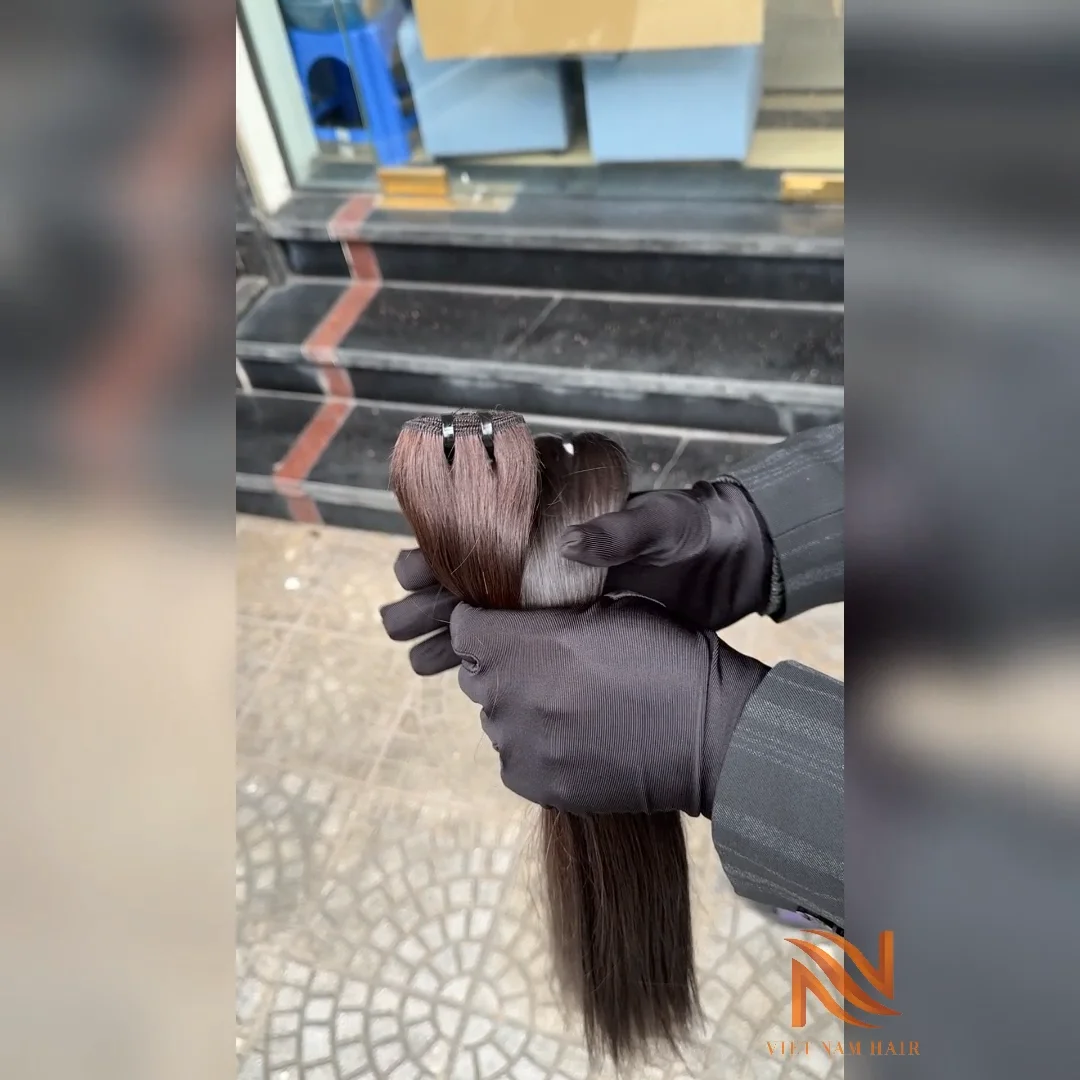 Chestnut Brown Long Durable Natural Human Hair 100% Real Hair Cuticle Aligned Weaving Wholesale Hair Extensions