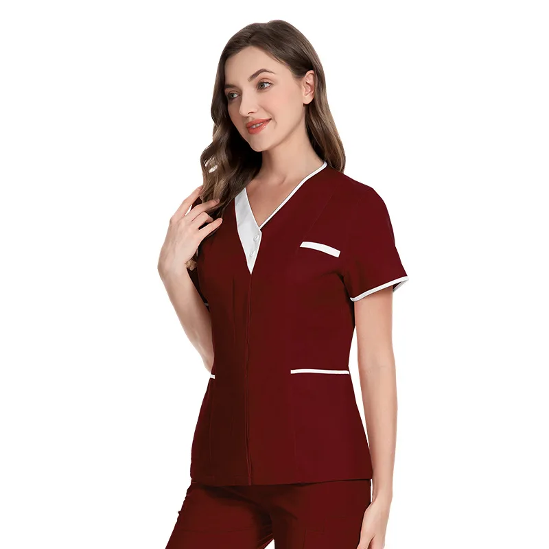 Joint Color design unisex Hospital staff work sets men nurse scrubs uniforms  for women top coat