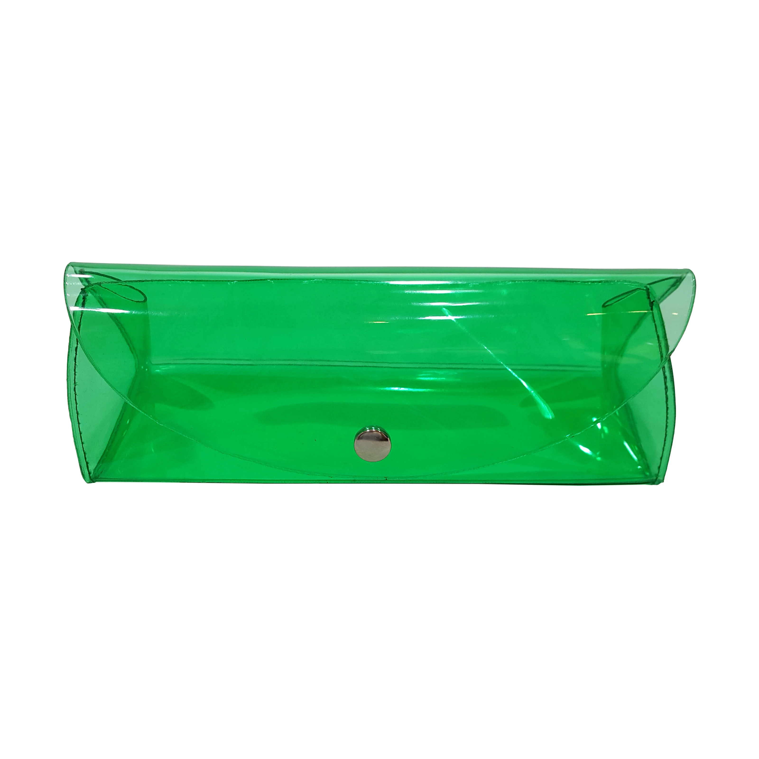 Transparent plastic light PVC glasses case