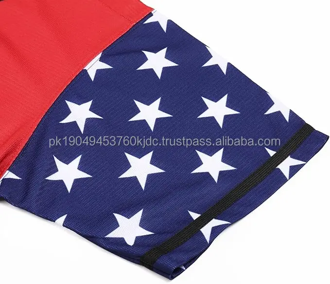 Adult American Flag Patriotic Baseball Jerseys Style Shirts for Men USA Eagle Outfits