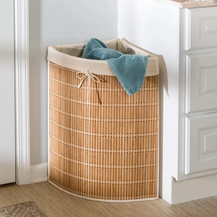 Elegant Foldable Collapsible Natural Bamboo Woven Baskets Weaved Laundry & Clothing Home Storage Organizer Vietnam Supply