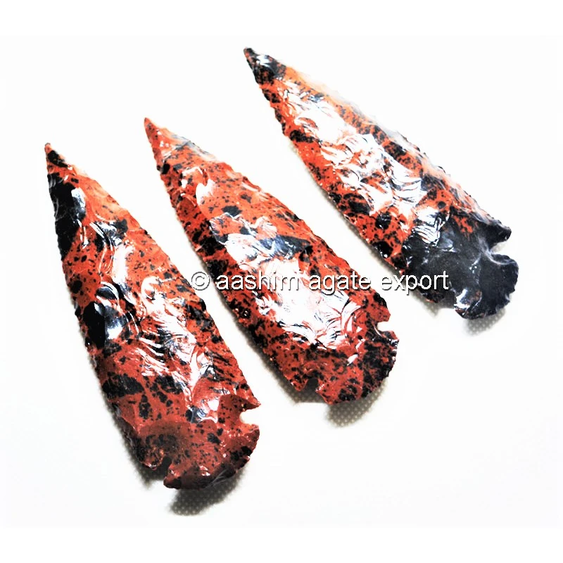 Mahogany Obsidian Arrowheads  5 Inch Wholesale Bulk Crystal Crafts Natural Stones Rocks Mahogany Obsidian Arrowheads For Sale