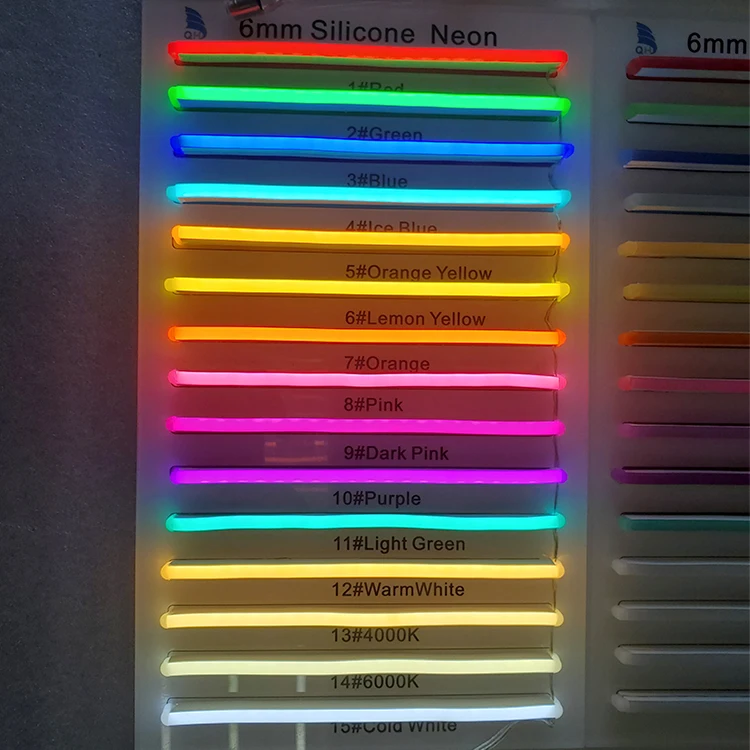 2.5cm cut  DC12V 6mm IP67 silicone led neon flex light rope neon strips
