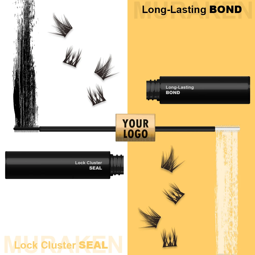 Private Label Lash Bond Adhesive Custom Viscosity Self-Eyelash Glue for DIY Cluster Seal Packaged in 5g Bottle