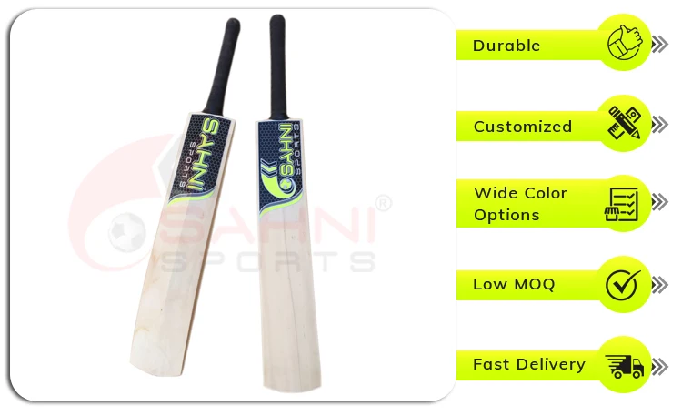 Top Quality Poplar Willow Made Well Crafted and Shape Short Handle Wooden Cricket Bat for Tennis Ball, Wind Ball & Plastic Ball