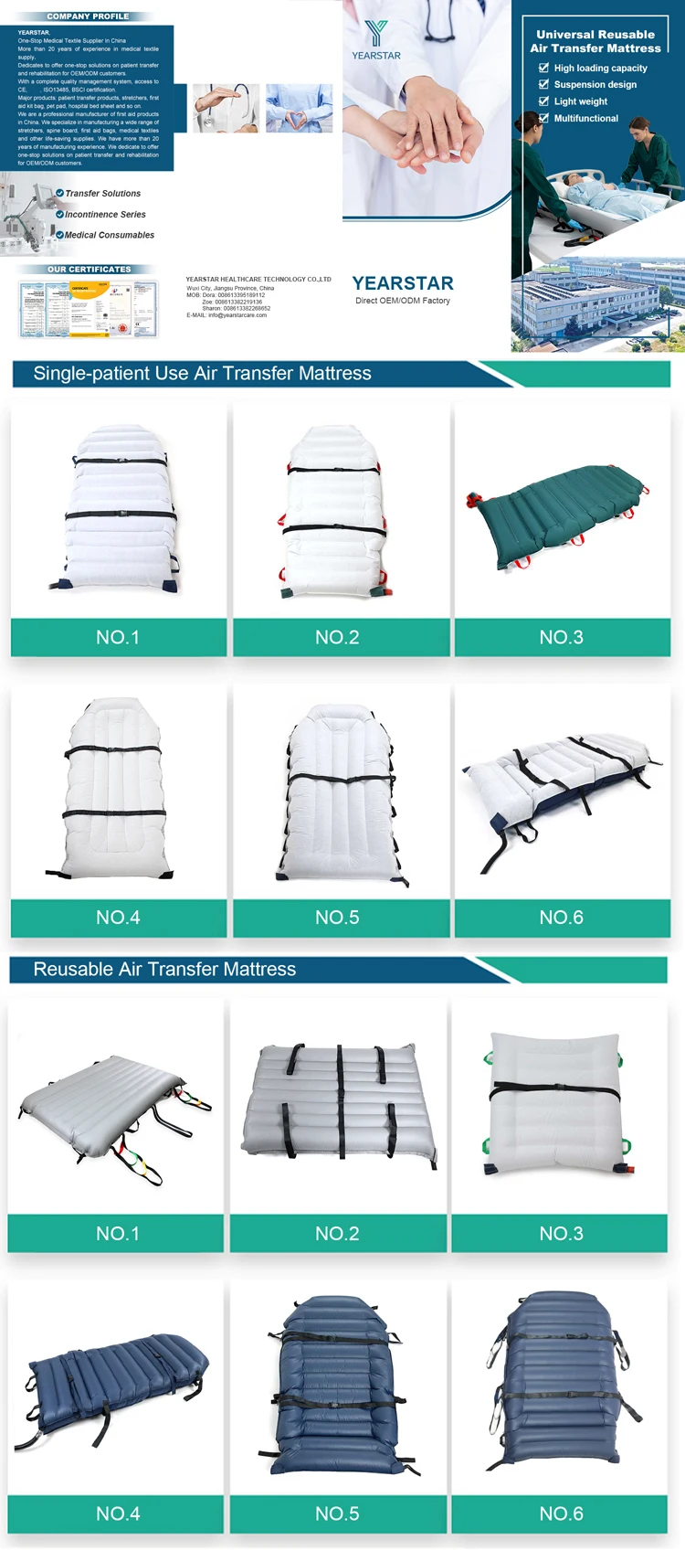 1200lb Soft Confortable Hovermatt Arjo Air Bed Mattress Inflatable Hospital Patient Lateral Transfers Between Beds