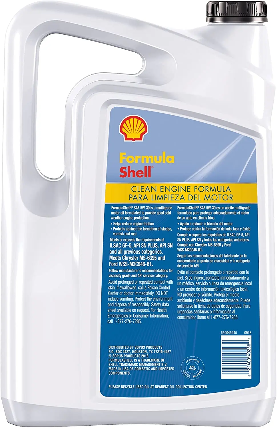 Shell FormulaShell SAE 5W-30 Motor Oil 5 Quarts 3 Pack