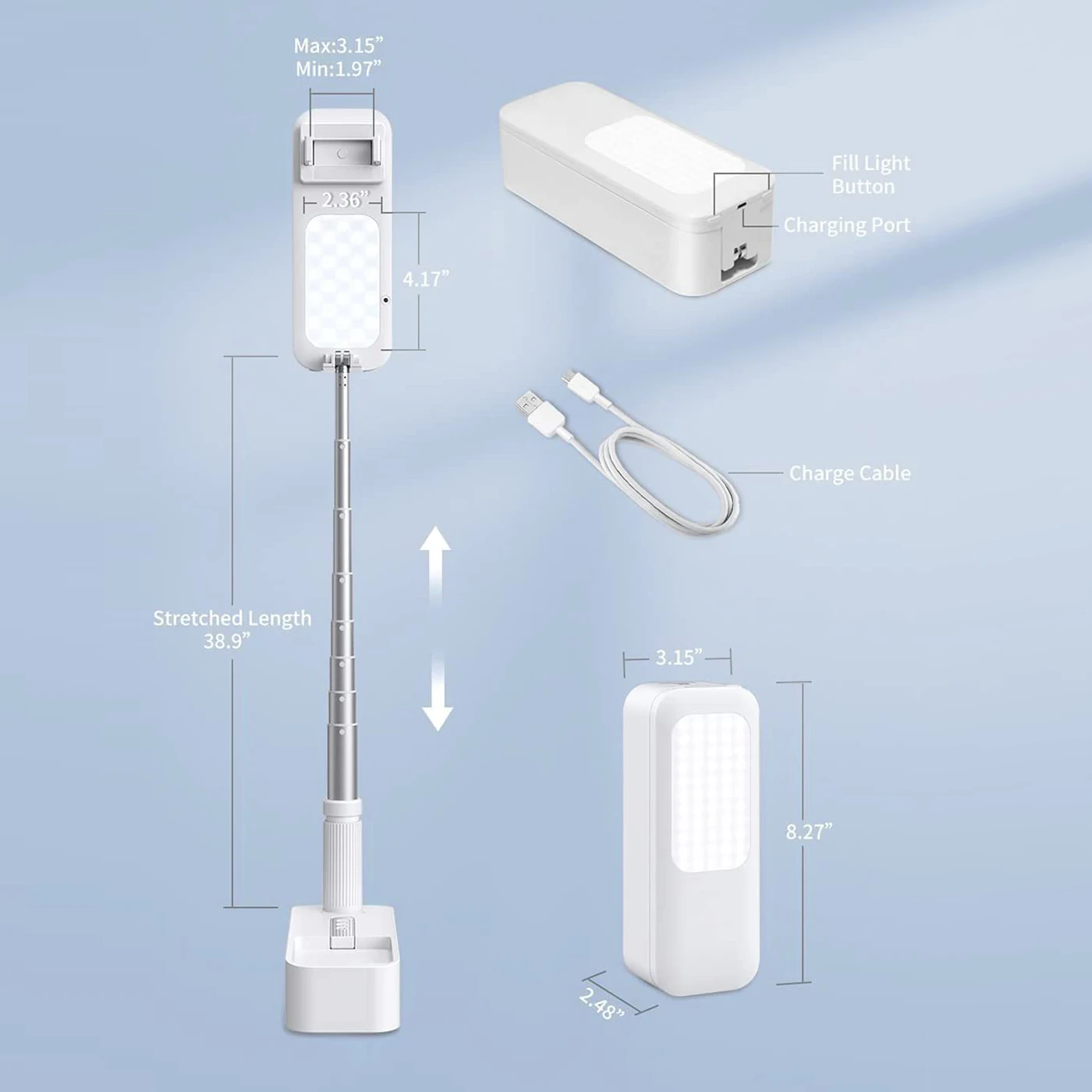 doxg pink ring light high angle shot content creator stand kit selfie stick overhead phone stand overhead tripod with led light