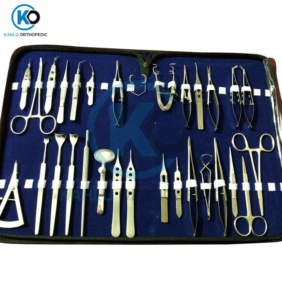 Eye Micro Surgery Surgical Ophthalmic Instruments Set Ophthalmology Forceps Eye Surgery Instrument Sets Kit By KAHLU ORTHOPEDIC
