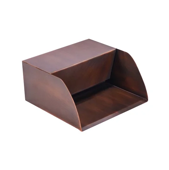 Rectangular Water Fountain Spout Scupper Custom Bronze Water Scupper Copper Metal Wall Mount Gardening Scupper