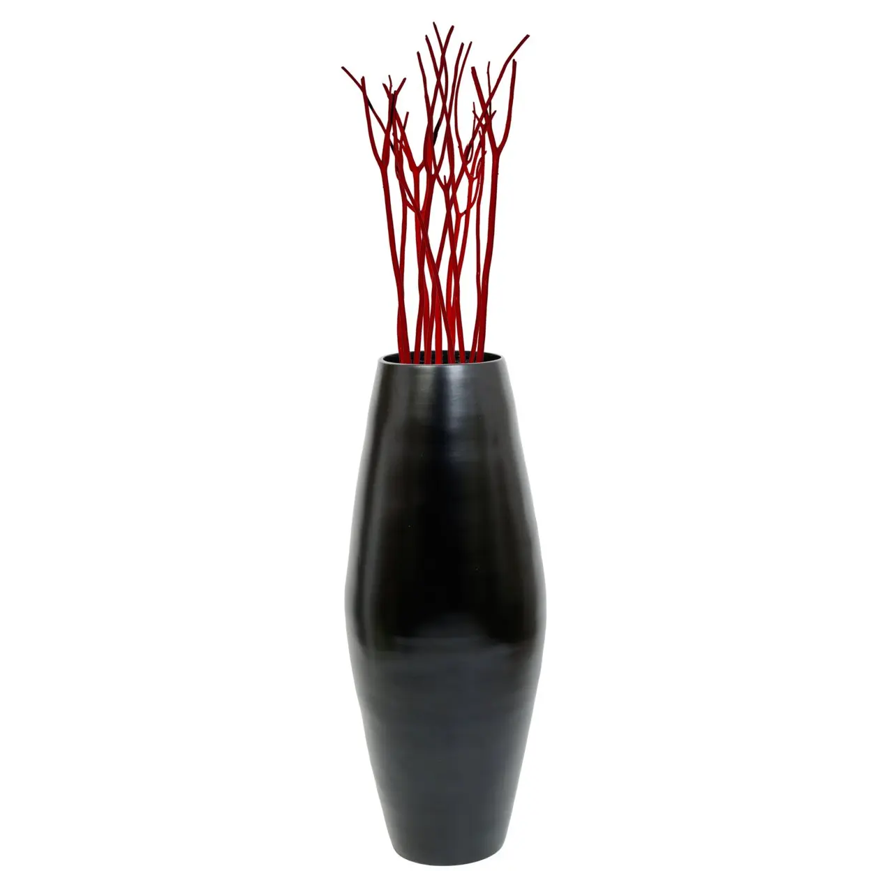 Luxury whitespun bamboo floral vase wholesale handmade glossy basic bamboo flower vase for living room