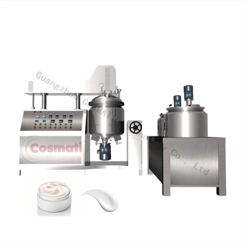 Customized high-shear vacuum foaming  homogenizer emulsifier cream foundation mixer with PTFE scrape