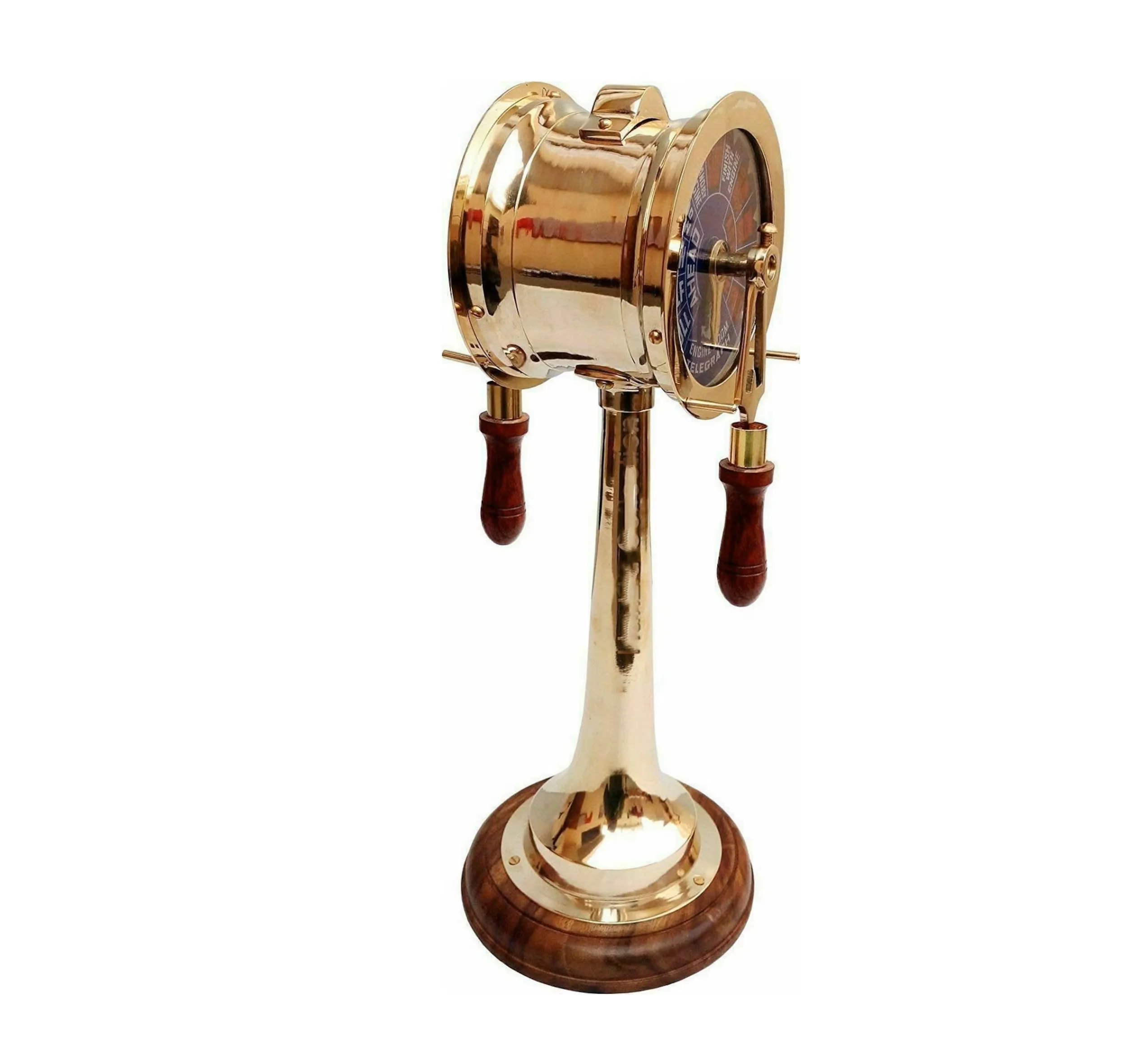 Hot selling highly Decorative Brass nautical ship telegraph decorative wooden and brass telegraph suppliers India at low price