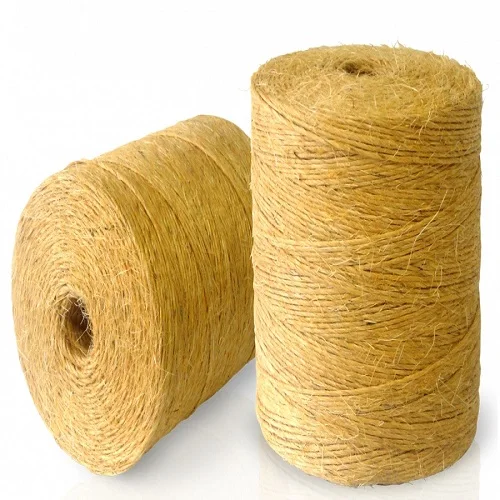 Natural Fiber Rope 3-Strands Twisted Eco-Friendly Sisal Packing Rope Flame Retardant Woven Concrete Spinning Use Raw Pattern
