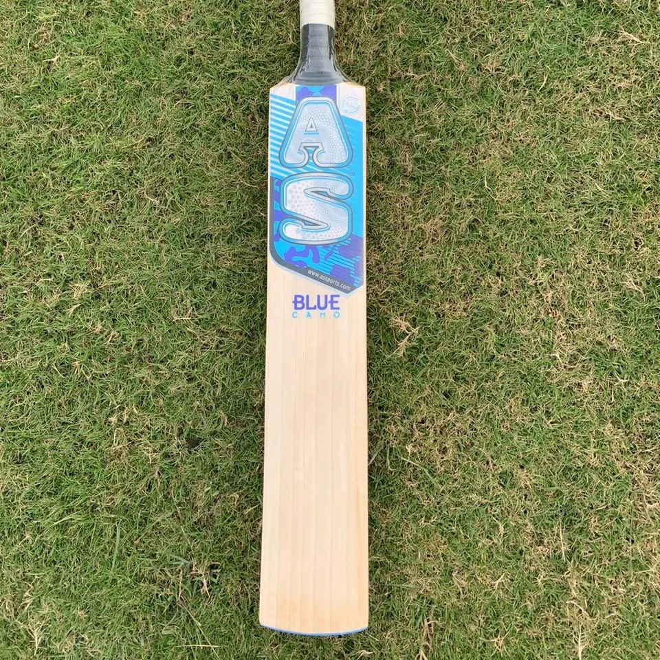 Custom Made Hand Crafted Hard Ball Bat For Professionals English Willow Cricket Sports Blue Camo