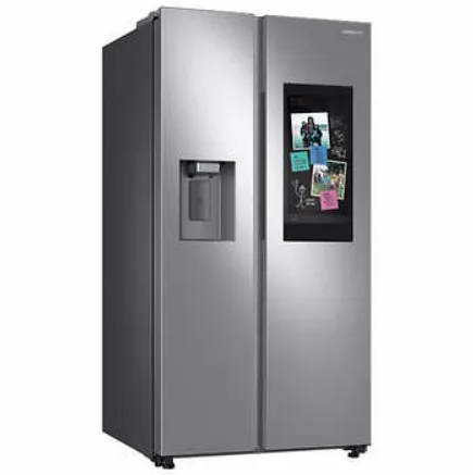 Latest Arrival on 26.7 cu ft Side-by-Side Home Refrigerator with 21.5 Touch-Screen Family Hub Stainless Steel for sale