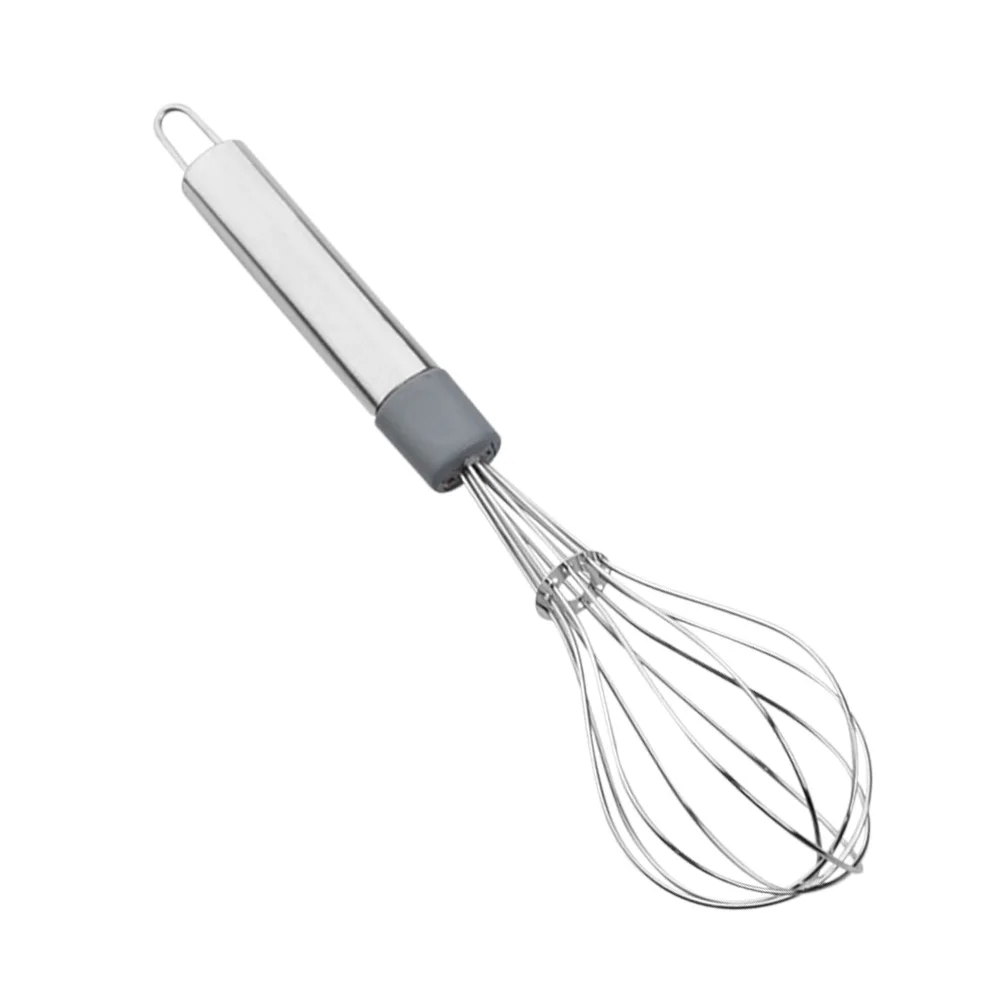 Chef Stainless Steel Manual Egg Beater Hand Mixer Wire Whisk Multifunctional Cream Egg Beater with Plastic Bolster handle
