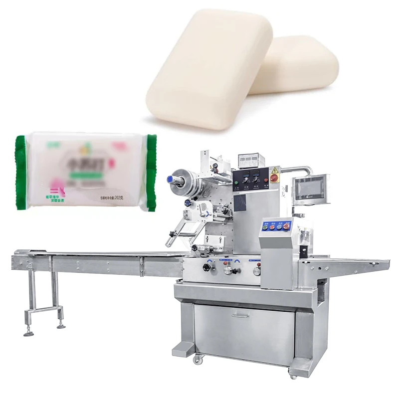 Upper-paper rotary pillow soap packaging pillow machine