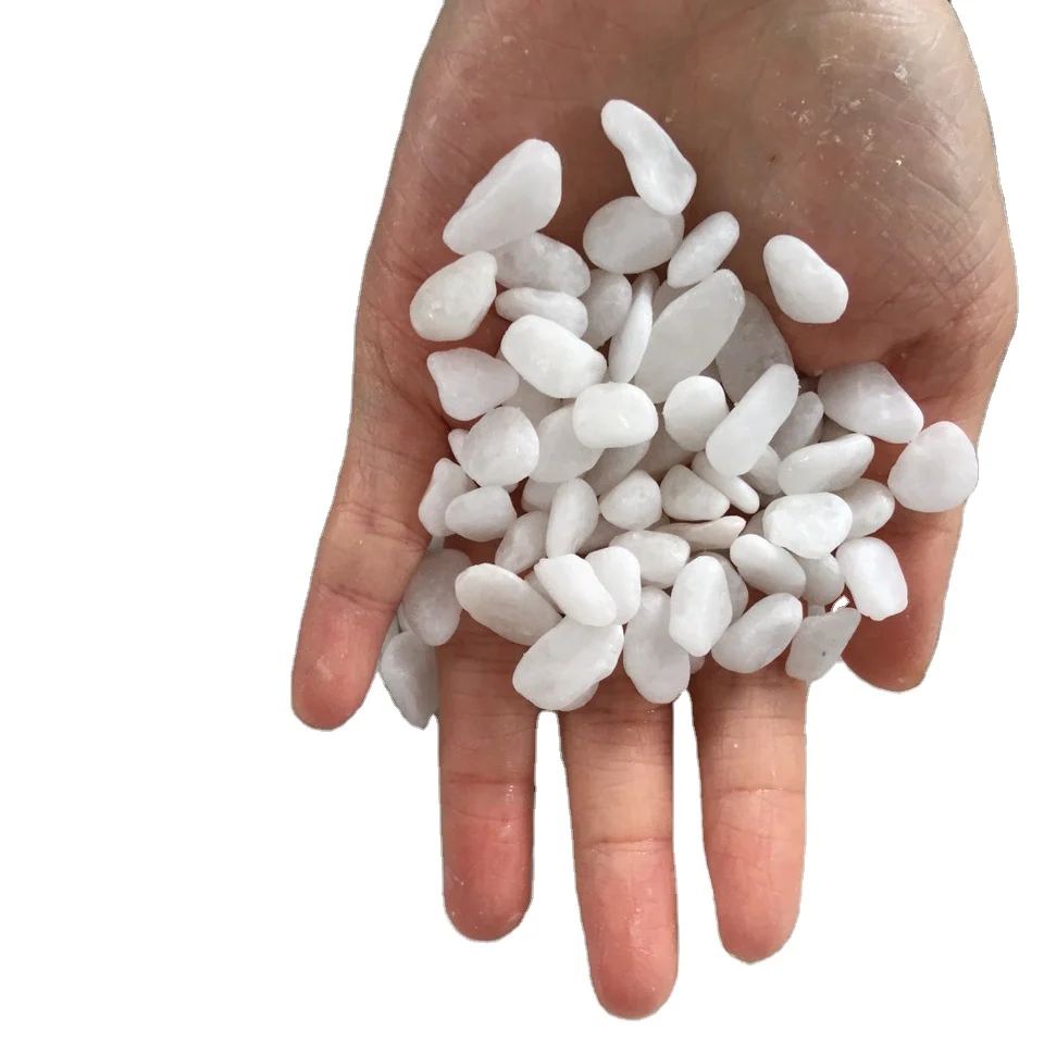 Natural Snow White Cobble Pebbles round Landscaping Decor Rocks Stone from Vietnam