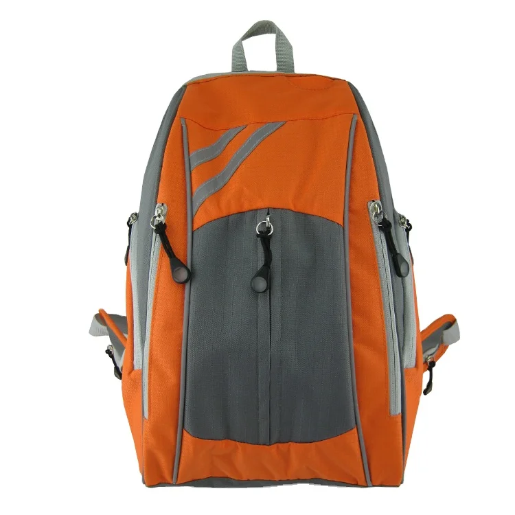 Custom logo orange 40L outdoor sports ripstop oxford waterproof anti theft laptop baseball hiking camping climbing backpack bag