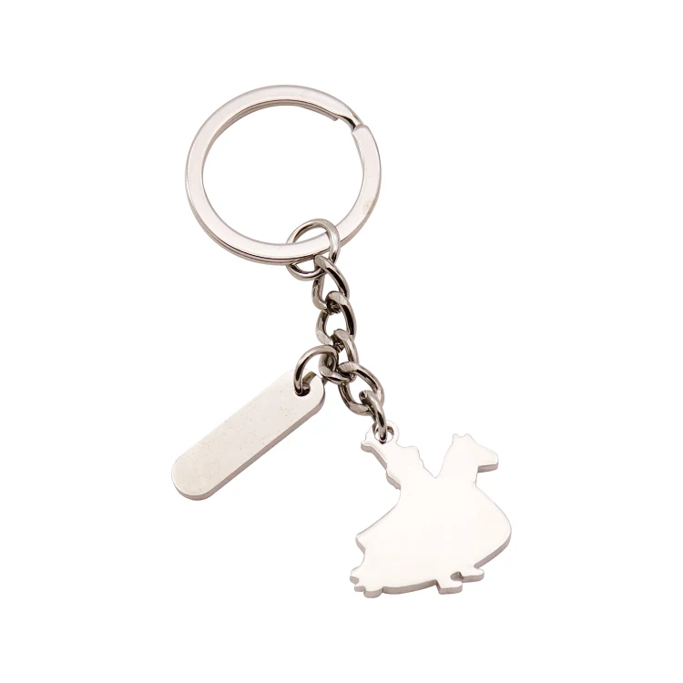 Customized Letter Round Metal Key Chains Custom Logo Enamel Souvenir Key Chain