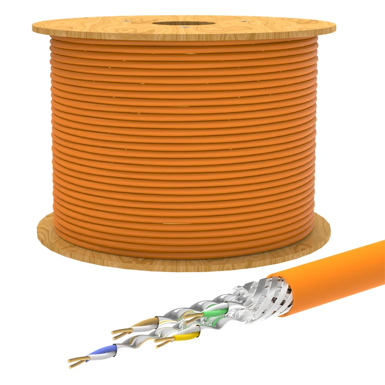 Slimline Cat7 26AWG SFTP Internet Cable Shielded Copper Ethernet Cable Cat 7