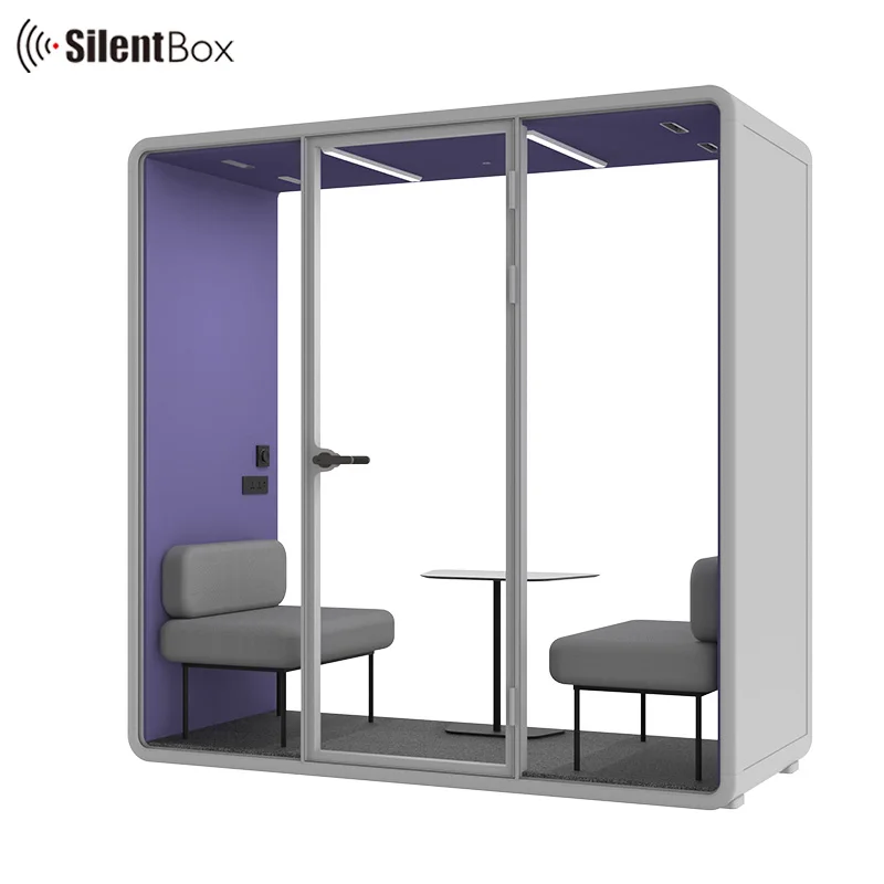 Model small large meeting pods for office soundproof cabin with compact laminate furniture