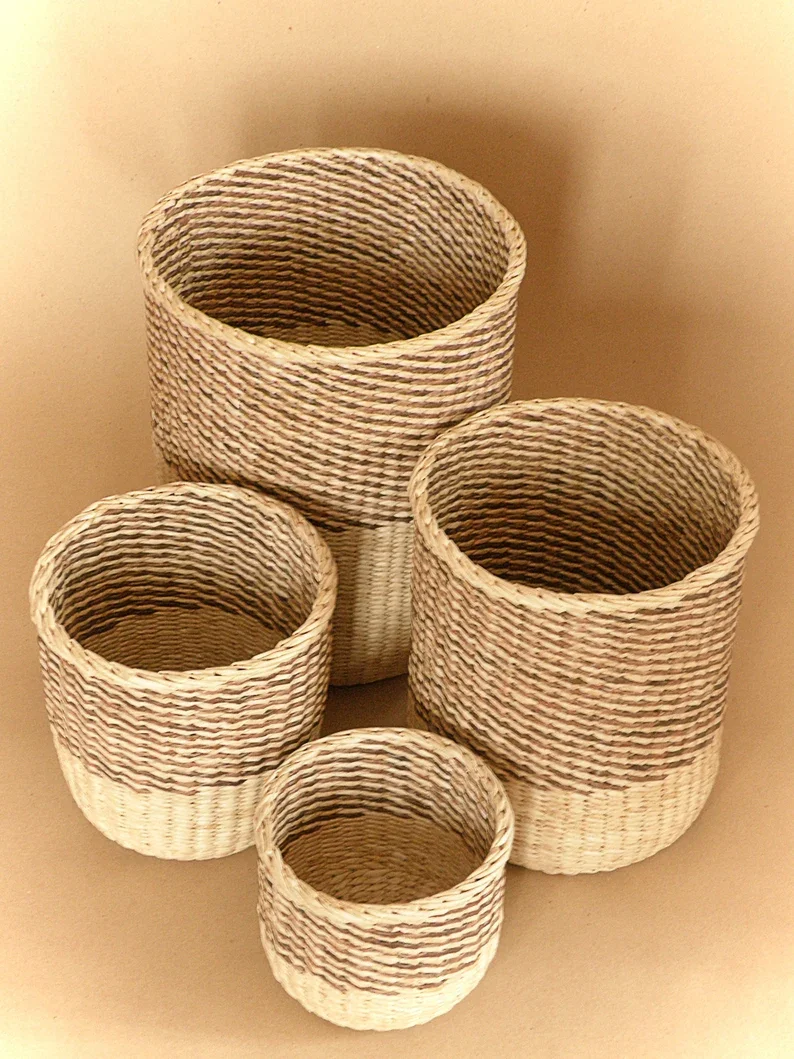 High Quality Natural Wicker Set PaperStorage Basket For Laundry Clothes OEM Customized Handmade in Vietnam Wholesale