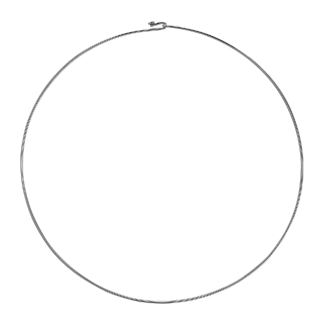 Wholesale handmade wire circle 14K gold plated 925 sterling silver plain necklace for women