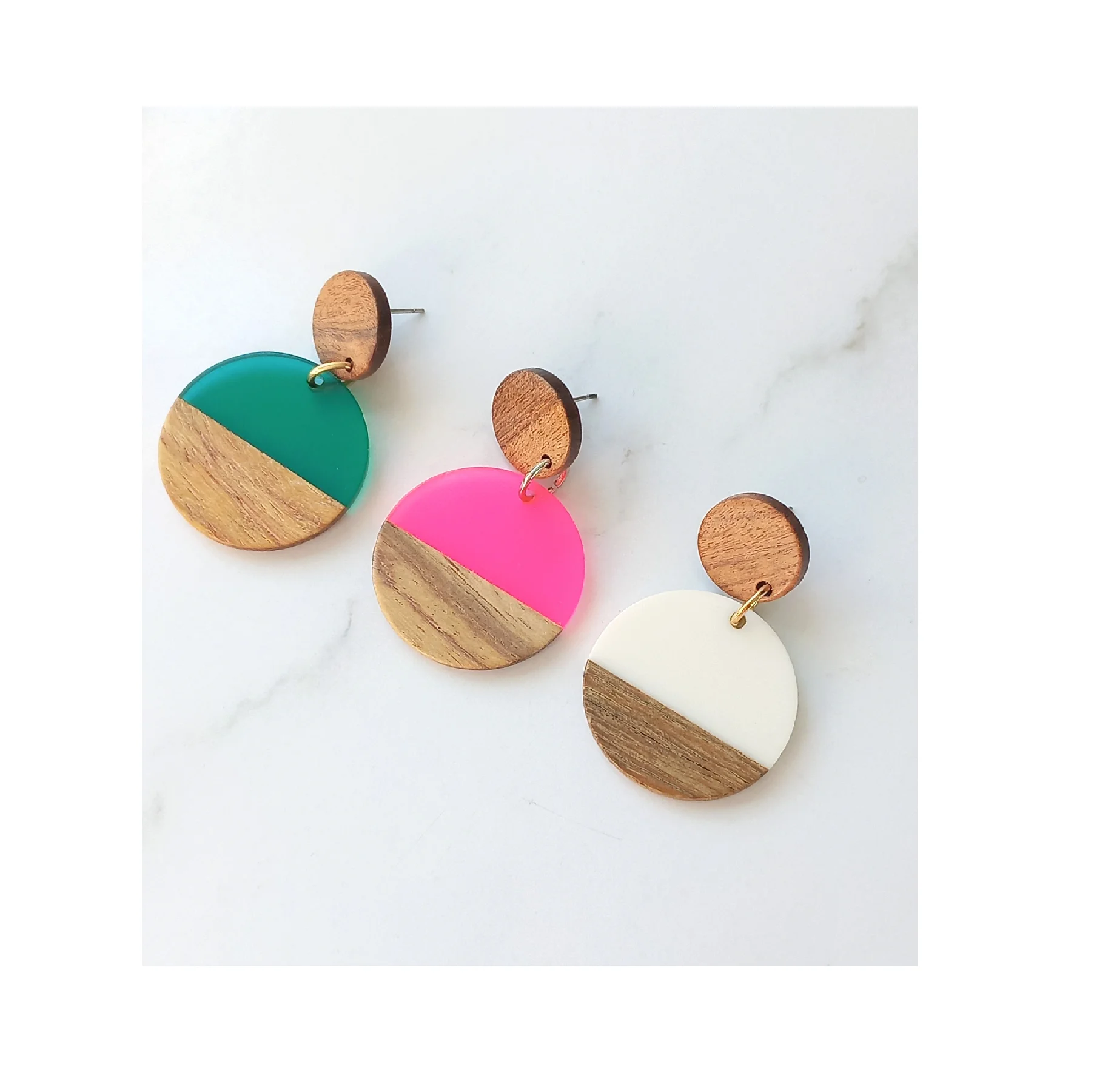 Handmade resin earrings real flower jewelry earrings as a gift for her and handmade use